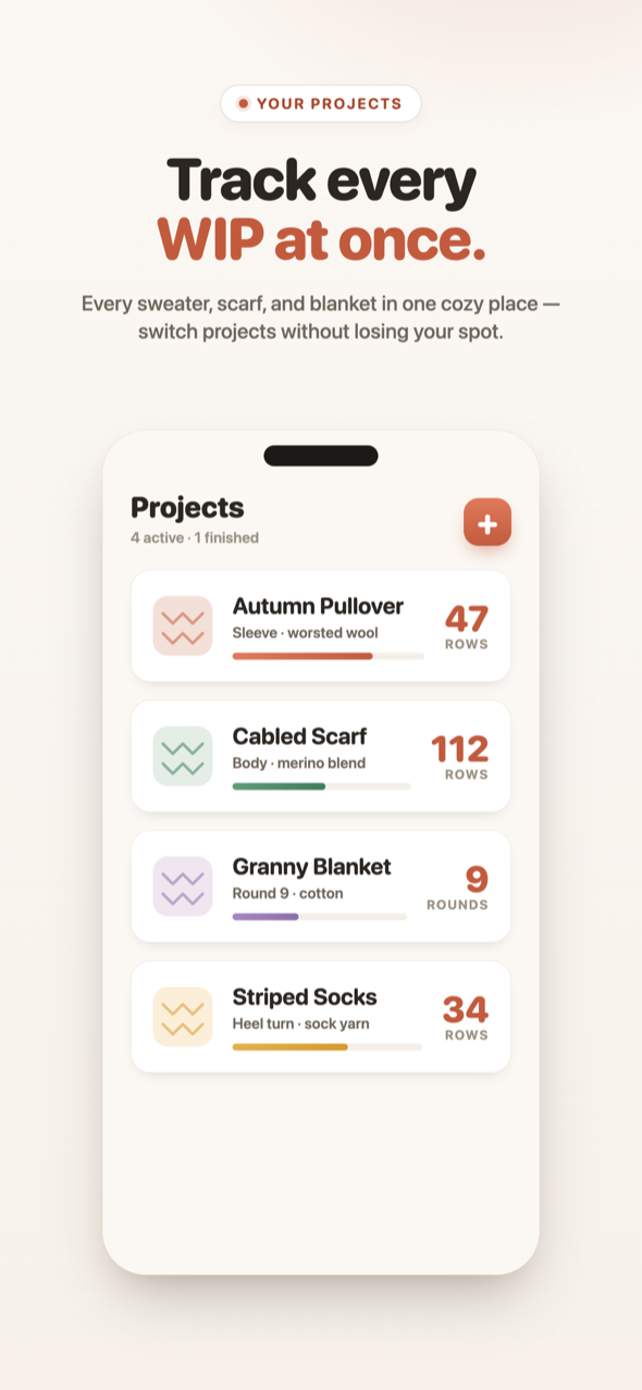 RowNest projects list