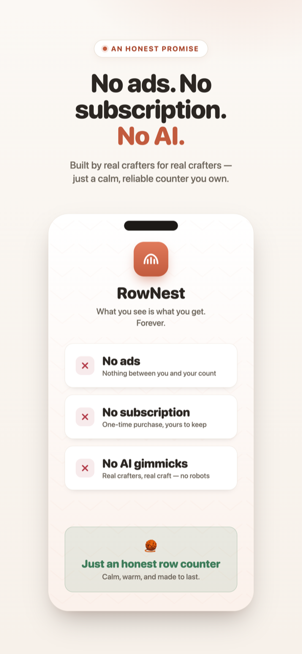 RowNest honest promise